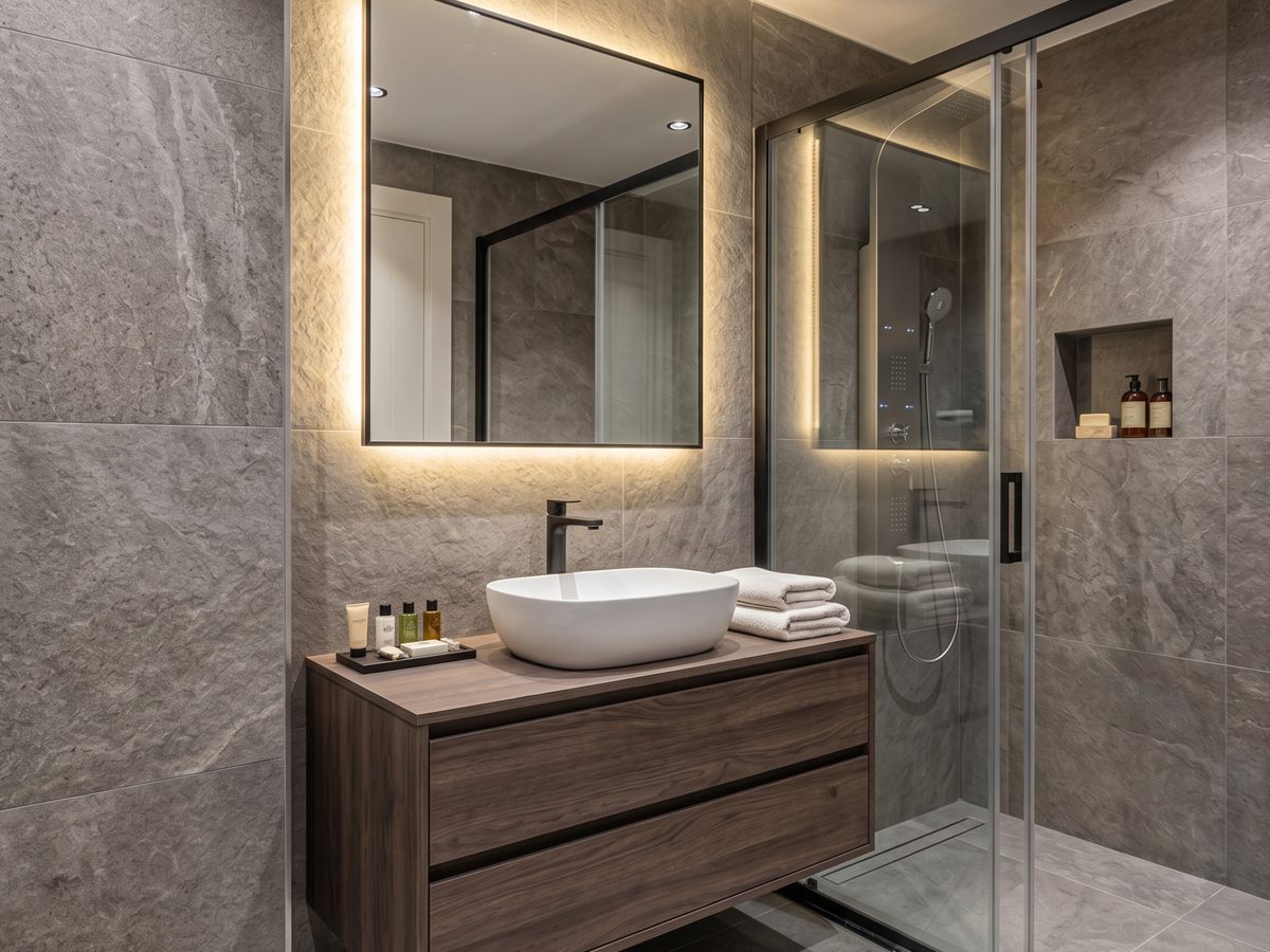 Lavabo ve niş detayı